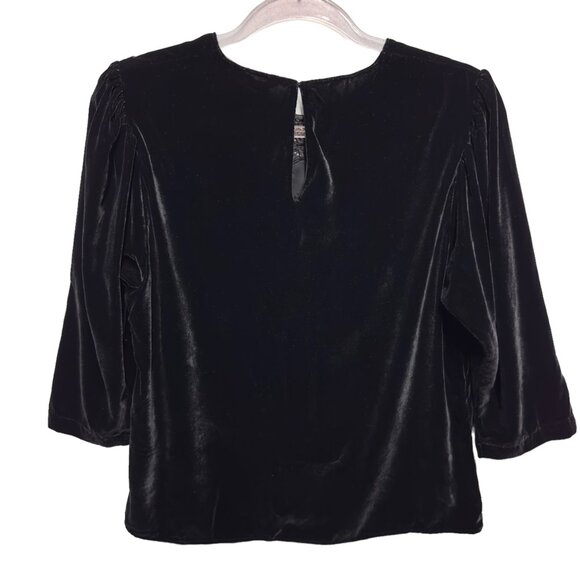 Zara Thick Velvet Velour Crochet Knit Blouse - Picture 4 of 5